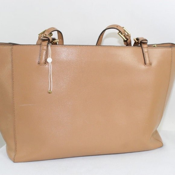 TORY BURCH York Saffiano Leather Tote Bag Brown main image 9